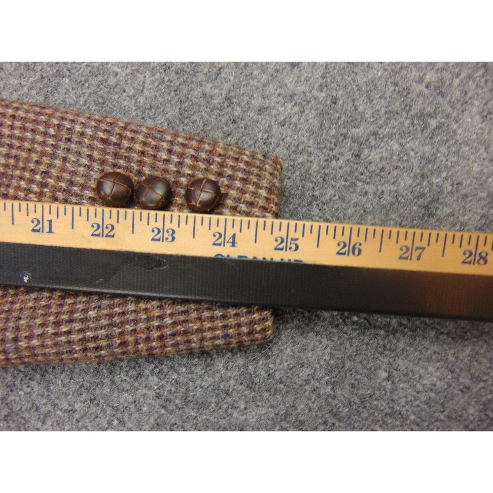 Harris Tweed Sport Coat Mens Large‎ Brown Houndstooth Blazer Academia Preppy